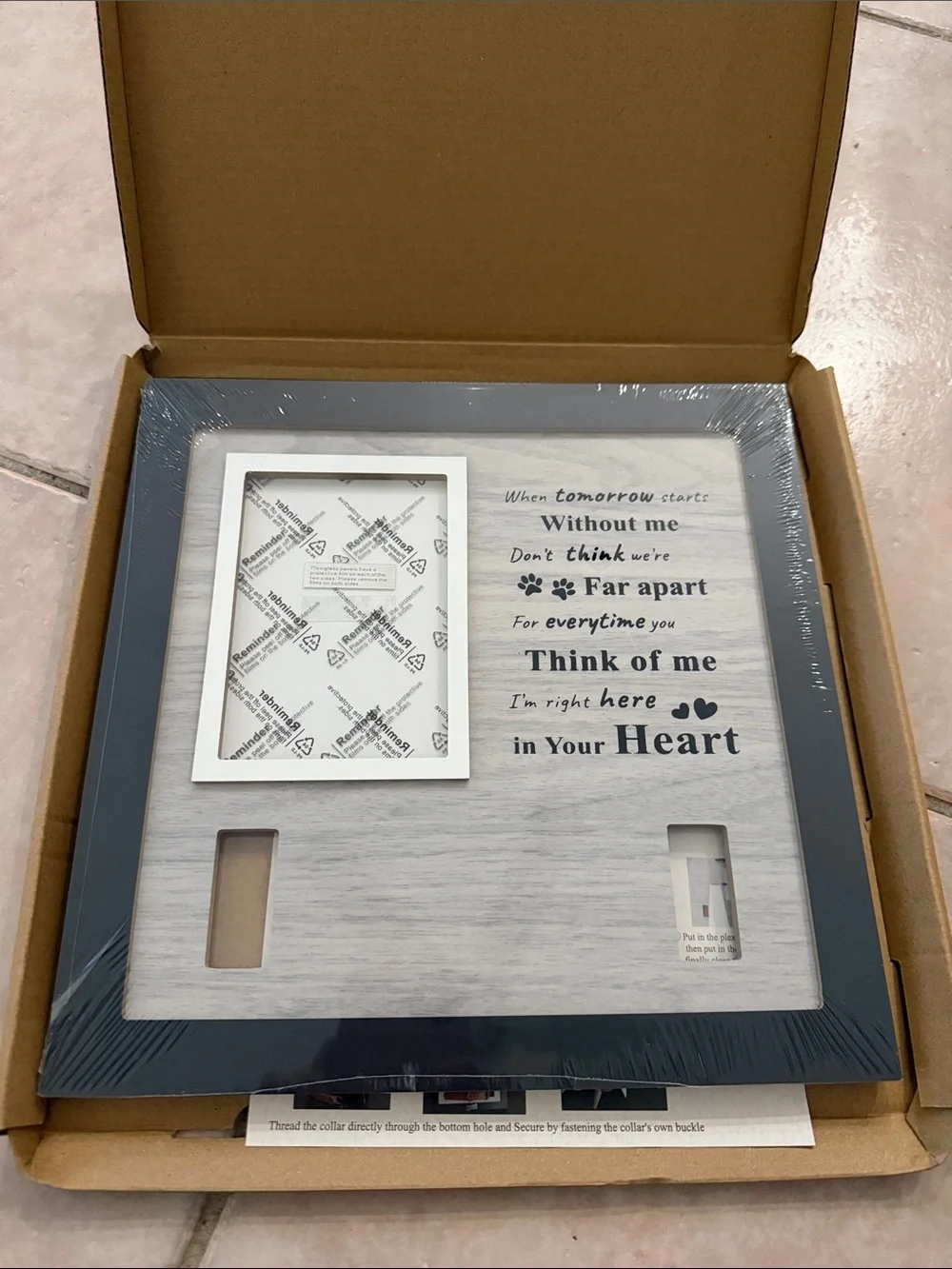 Dog memorial wooden frame @@@